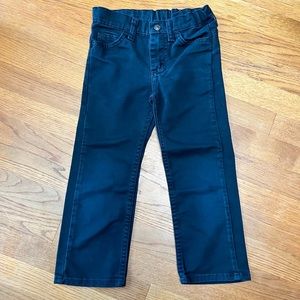 Wrangler adjustable waist boys chino pants in black